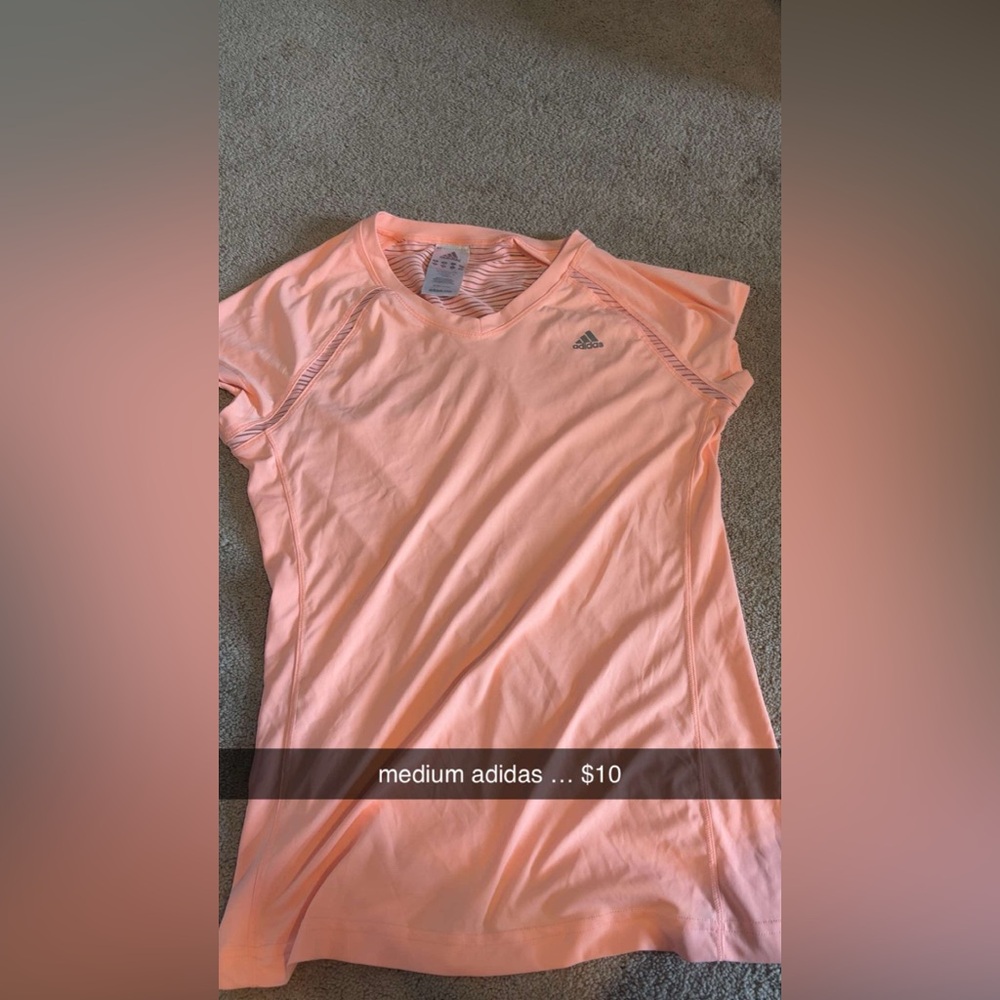 Adidas Pink Fitted Short Sleeve T-Shirt